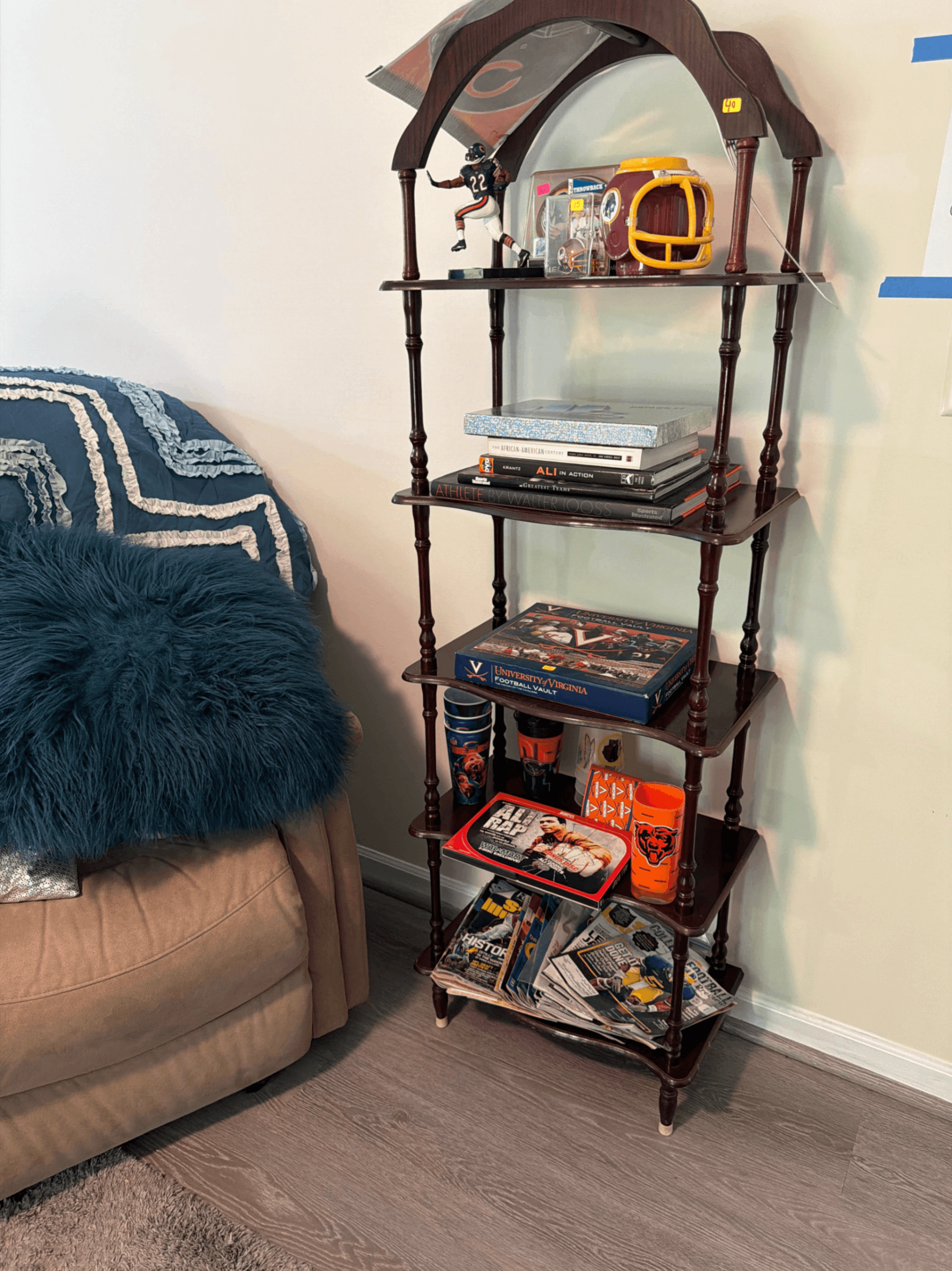 Vintage Wooden Display Shelf
