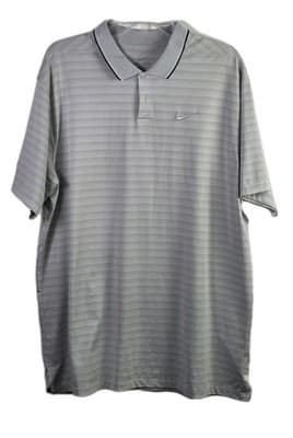 Nike Dri-fit Men's XL Gray / Pinstripes Michelob Ultra S/S Golf Shirt