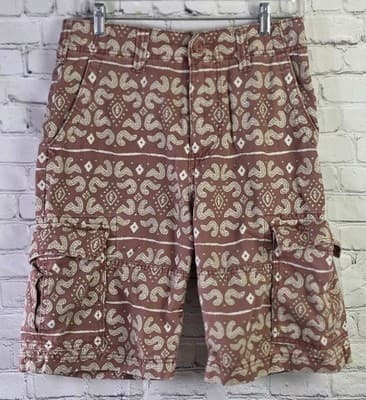 American Rag Men's 29" Brown Paisley Cargo Shorts