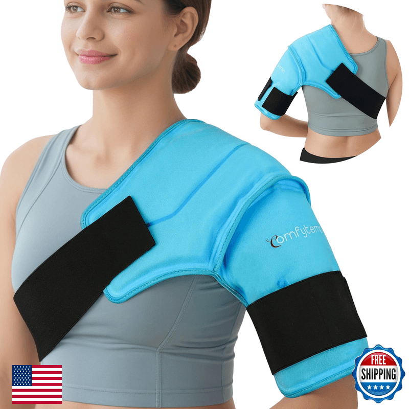 Comfytemp Shoulder Ice Pack Wrap For Injuries Reusable Gel Physical Rotator - Image 1
