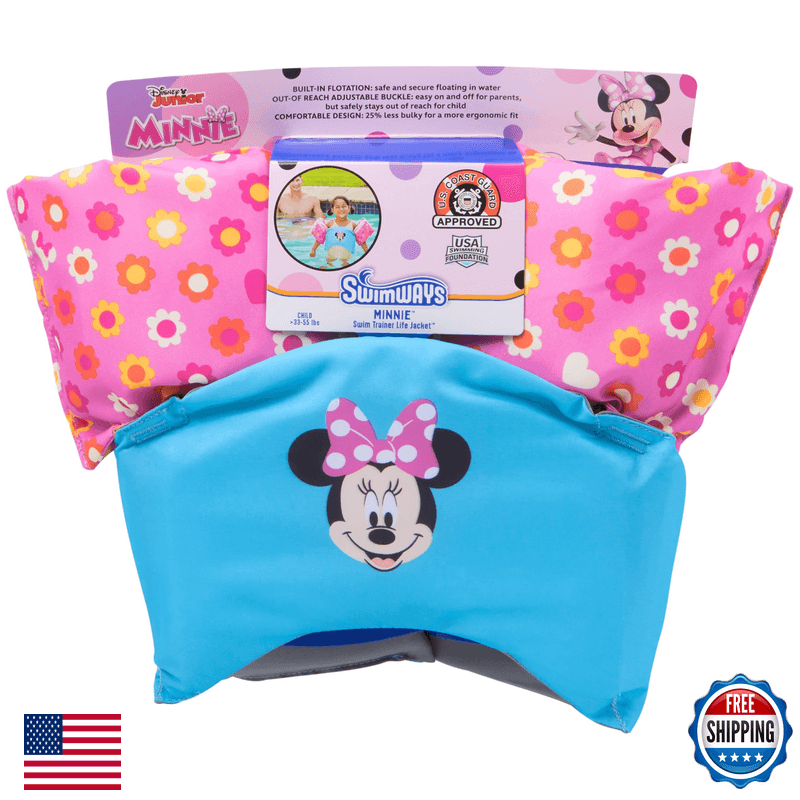 Swimways Disney Minnie Swim Trainer Us Coast Guard Approved Life Vest Kids Swim - Image 1