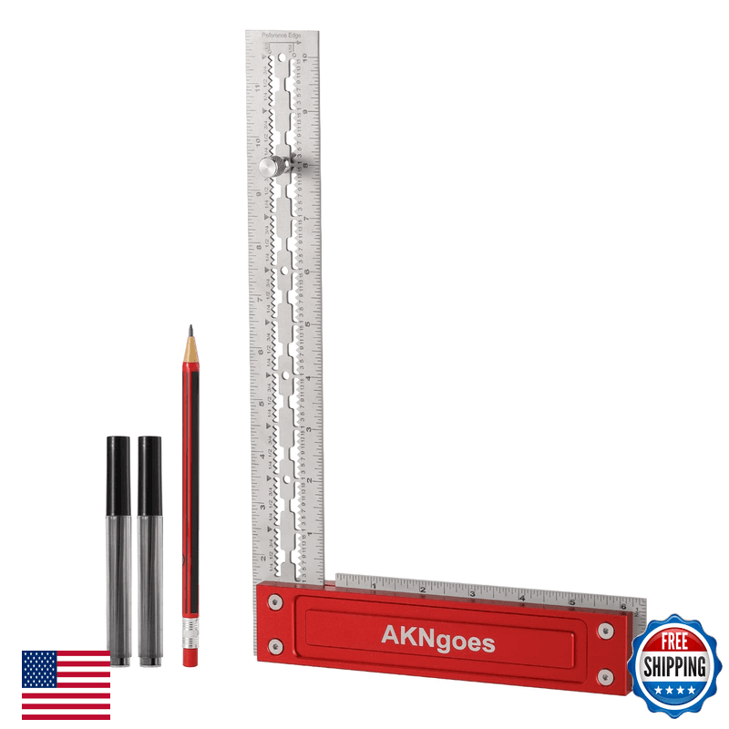 Akngoes Precision Woodworking Square Stainless Steel Square Shoulder Lip Self - Image 1