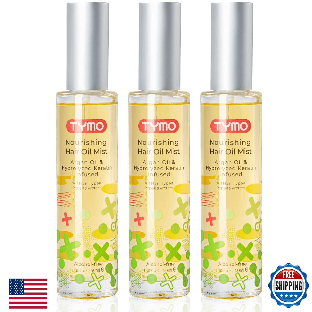 TYMO Argan Hair Oil Spray - Hydrating Natural 6-Oil Blend for Frizzy & Dry Hair - Image 1
