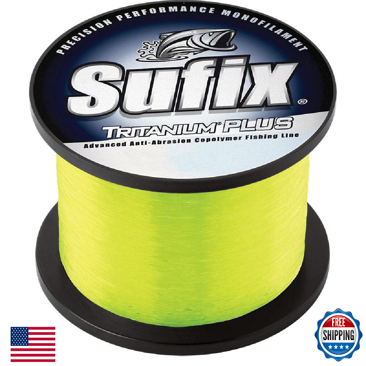 Sufix Tritanium Plus Fishing Line Chartreuse 17LB 1-Pound Spool - Image 1