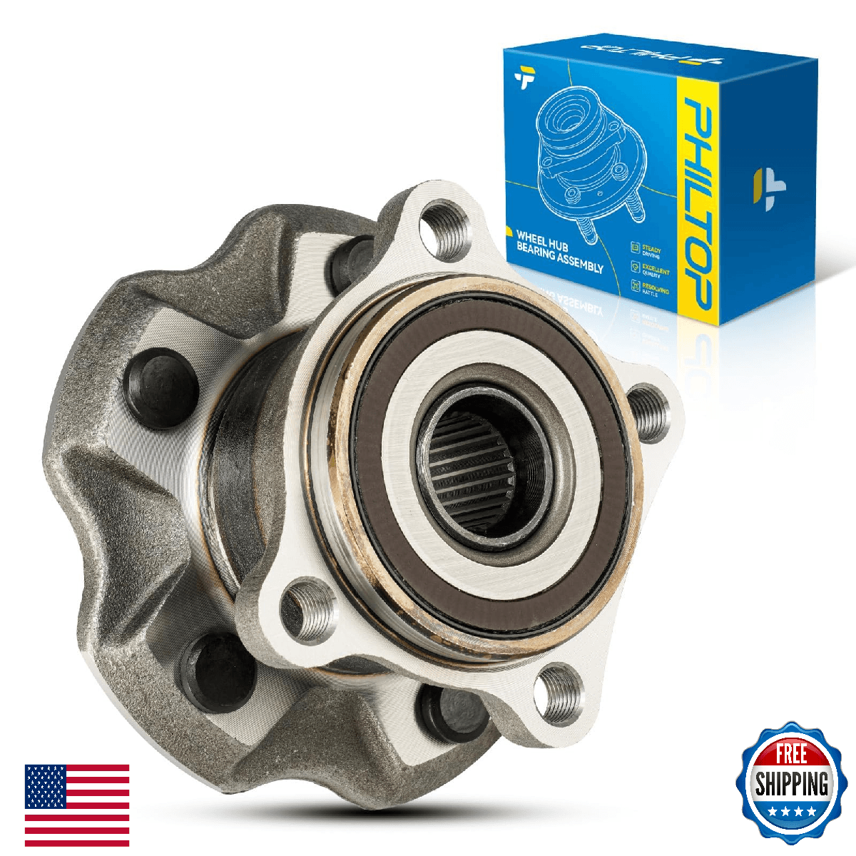 PHILTOP 512365 AWD Rear Wheel Bearing Fit for Toyota Highlander 2014-2016 2021-2 - Image 1