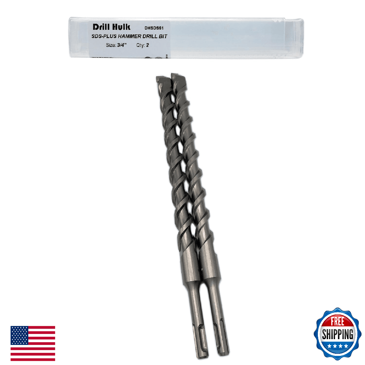 3/4"x12" Carbide Tipped SDS Plus Rotary Hammer Drill Bit Concrete Brick Stone - Image 1