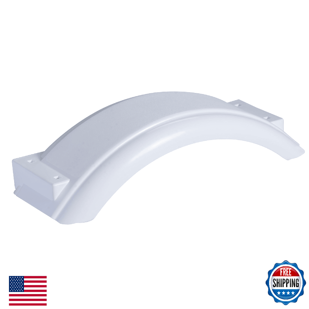 Tie Down White Plastic Trailer Fender for 8"-12" Wheels - High Impact Polyethyle - Image 1