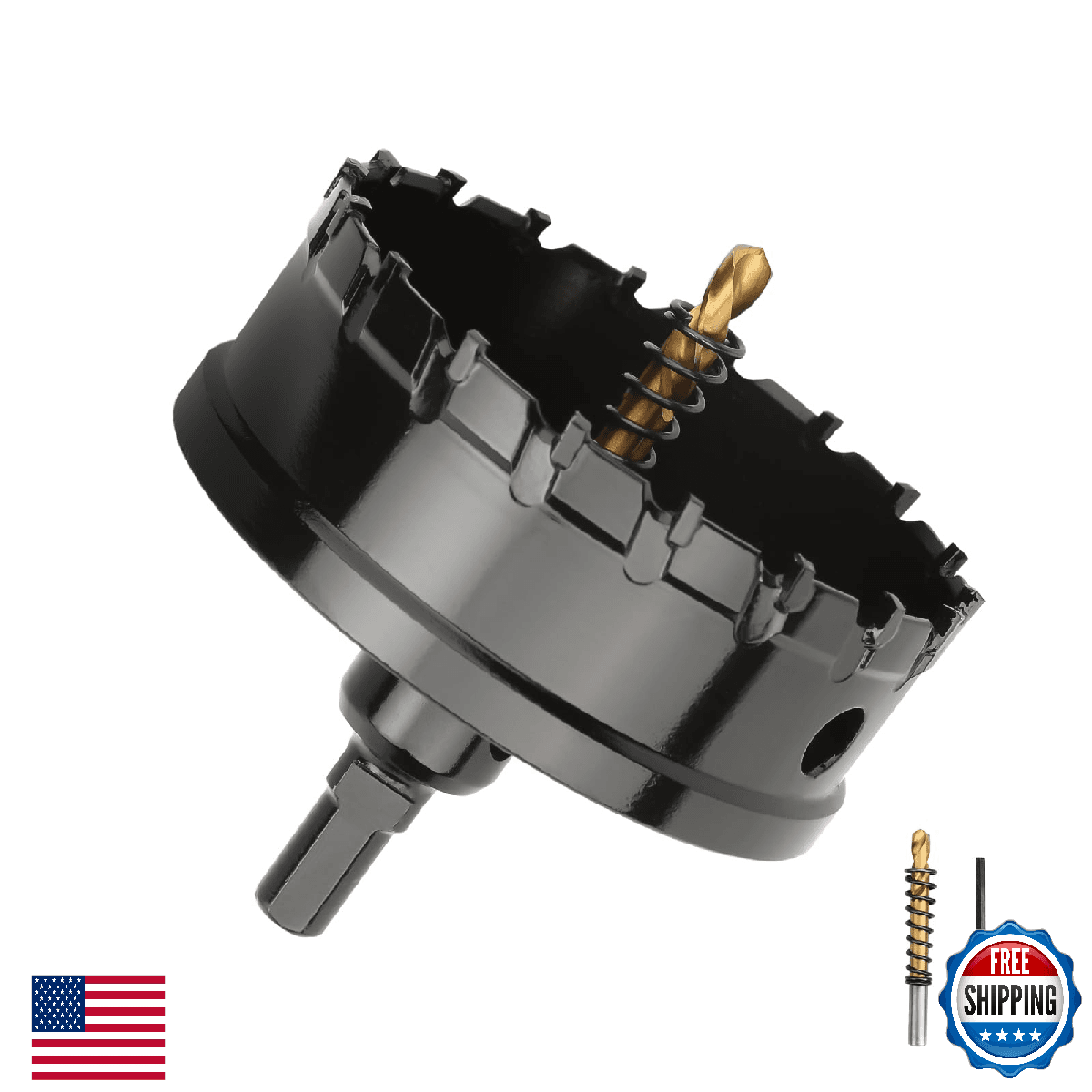 160mm 6.3 inch Carbide Hole Saw Metal Steel Stainless Steel Drill Bit Hole Cutte - Image 1