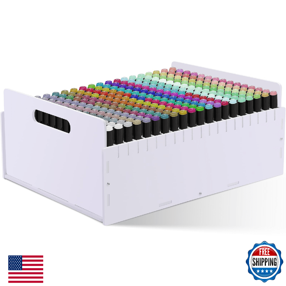Sunnychicc Marker Pen Organizer Holder, Art Marker Storage Rack for Colored Pens - Image 1