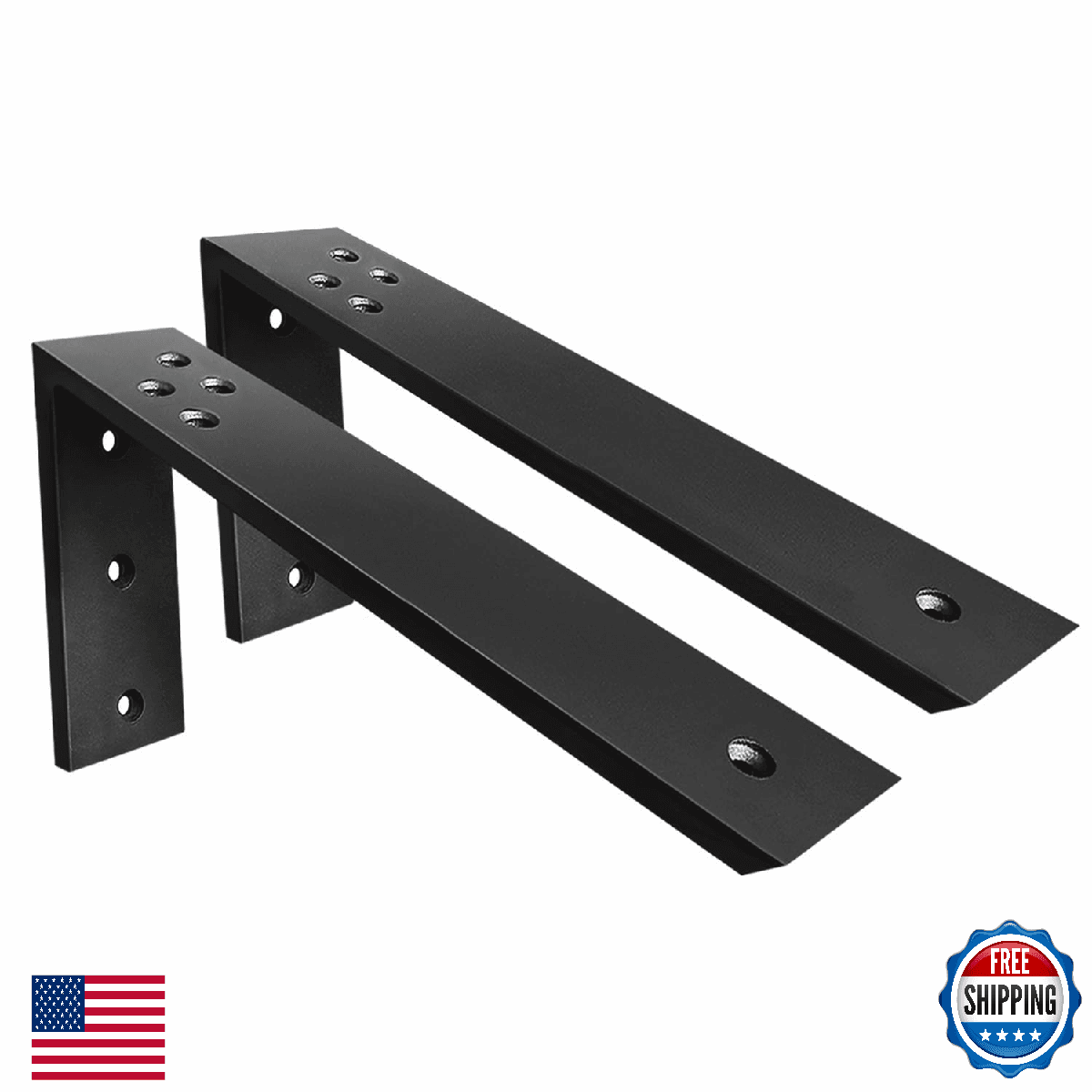 Countertop Support Brackets 2 Pack L Bracket Countertop Brackets 18" x 8" x 2.5" - Image 1