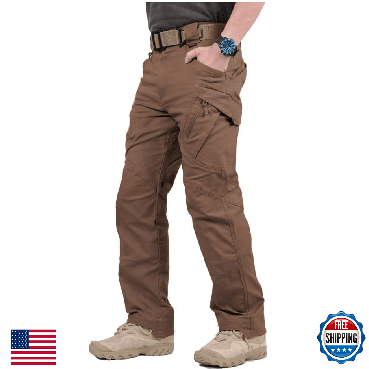 NAVEKULL Men's Work Cargo Pants Lightweight Tactical Pants for Men Stretch Cotto - Image 1