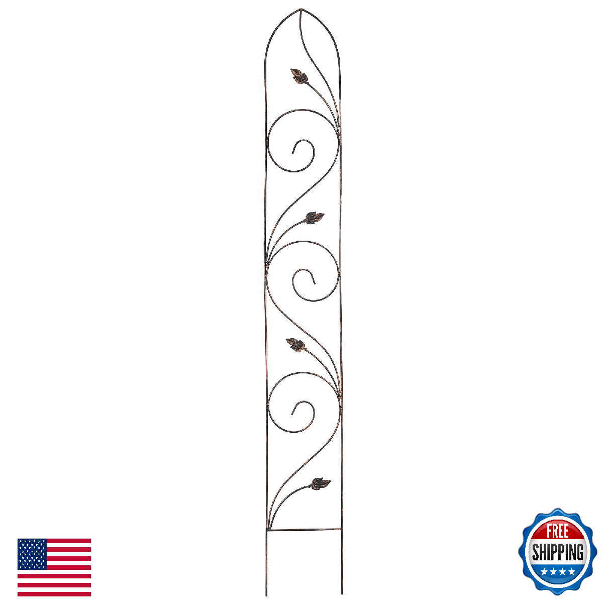 TR06 Autumn Leaf Trellis 6'x10, Black - Image 1