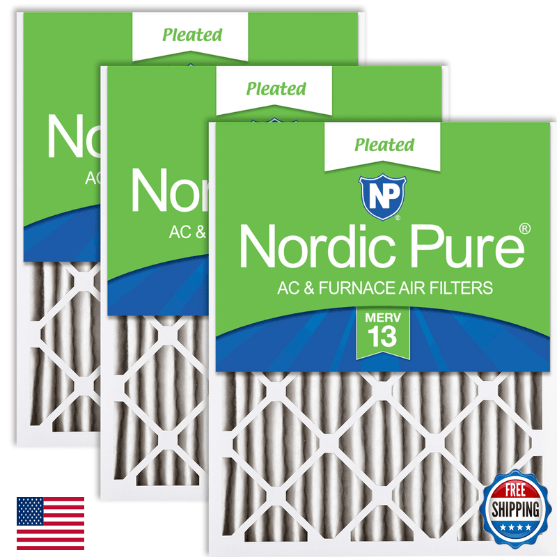 Nordic Pure 14X25X2 Actual Size 13 1/2 X 24 1/2 X 1 3/4 Pleated Merv 13 Air - Image 1