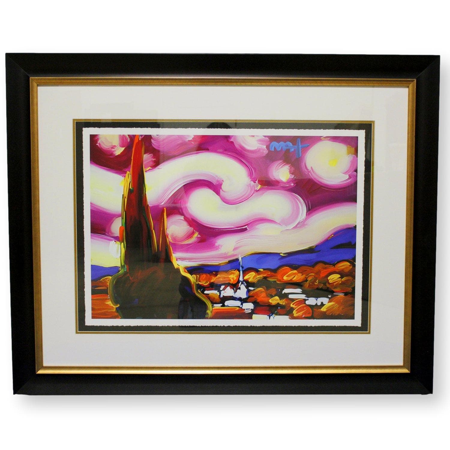 Gallery Framed Art Print 'Rainbow Starry Night' By Peter Max - Image 1