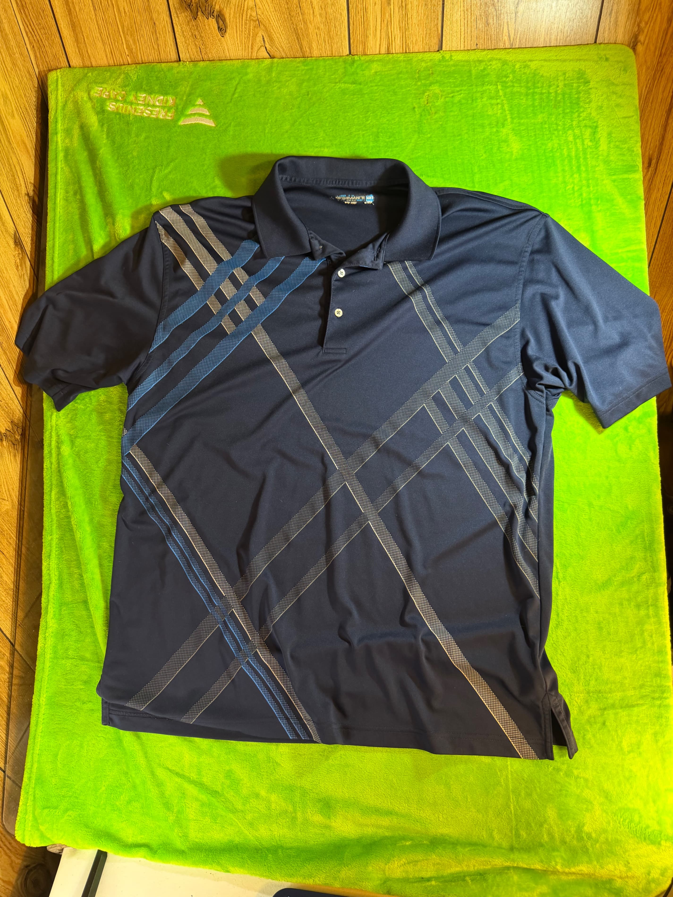 Callaway Navy Blue Plaid Short Sleeve Polo Shirt Size XL - Image 1