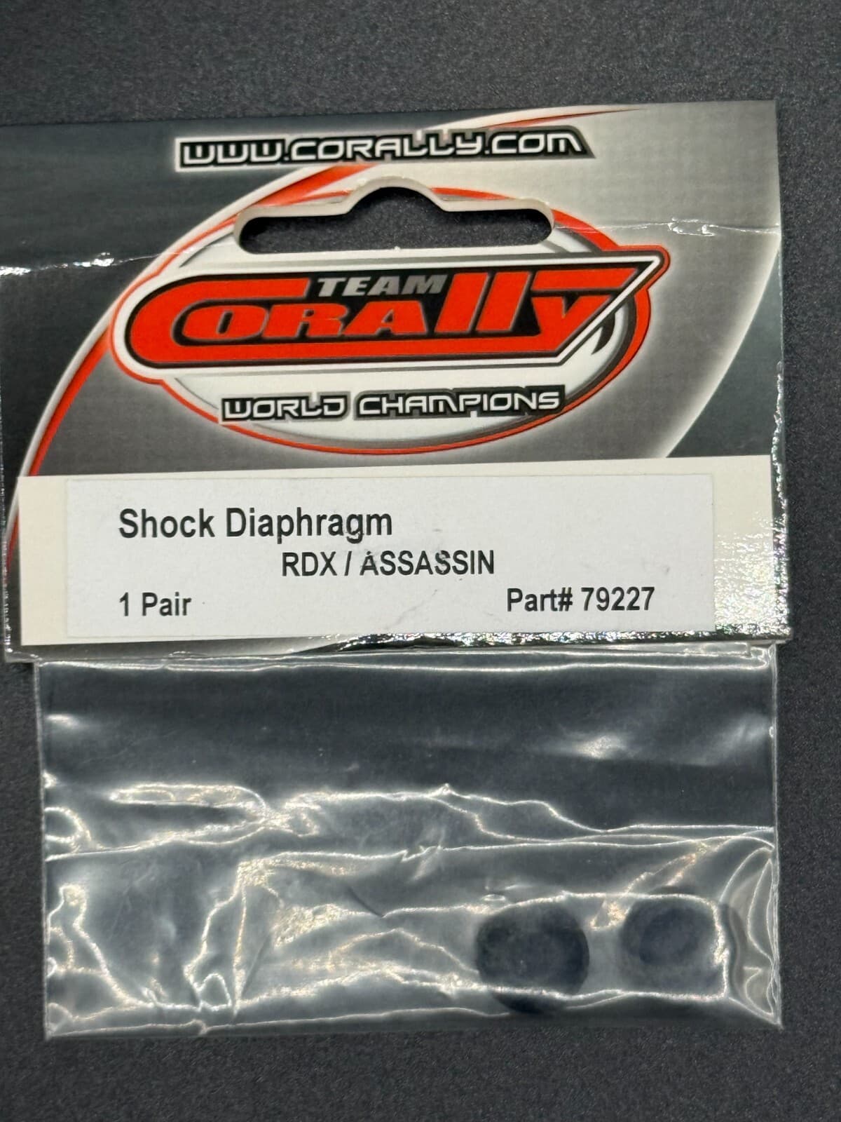 Team Corally 79227 Vintage Shock Absorber Membranes (1 Pair) Fits RDX/Assassin - Image 1