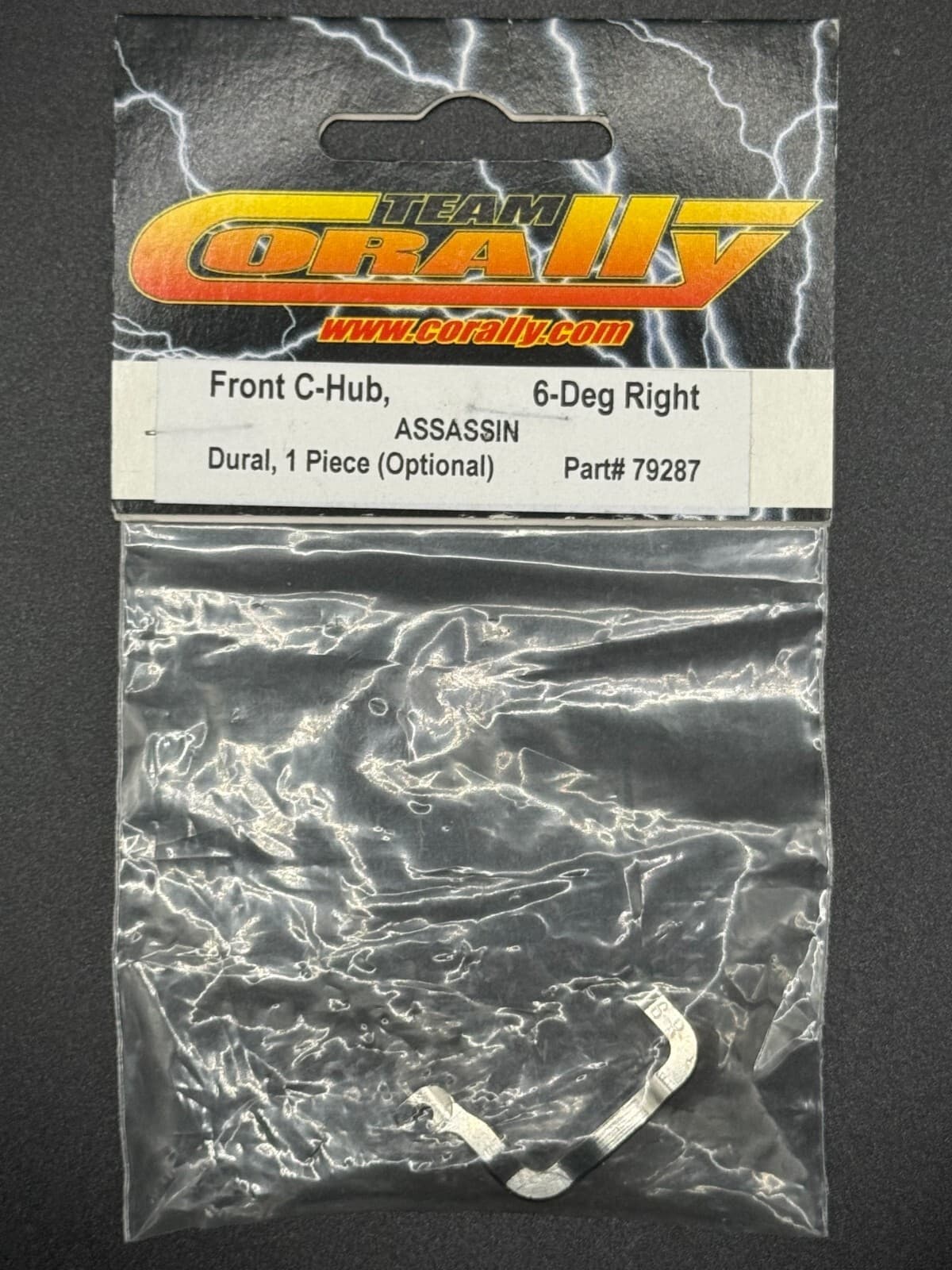 Team Corally 79287 Vintage Front C-Hub (1 Pc) 6 Degree Right Fits Assassin - Image 1