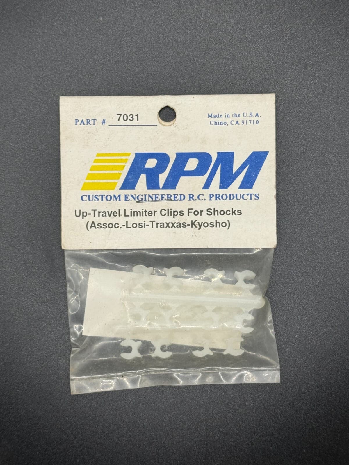 RPM 7031 Vintage Shock Up-Travel Limiter Cups Associated Losi Traxxas Kyosho