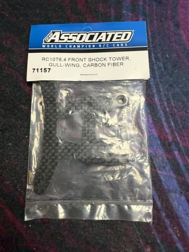 ASC71157 Associated RC10T6.4 Front Shock Tower, gull wing, carbon fiber