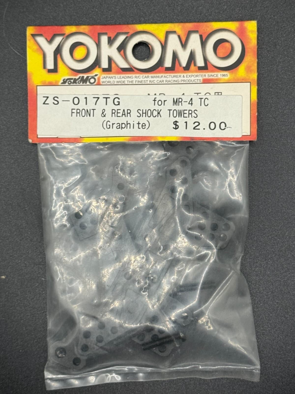 Yokomo ZS-017TG Front & Rear Shock Towers (Graphite) for MR-4 Touring Car