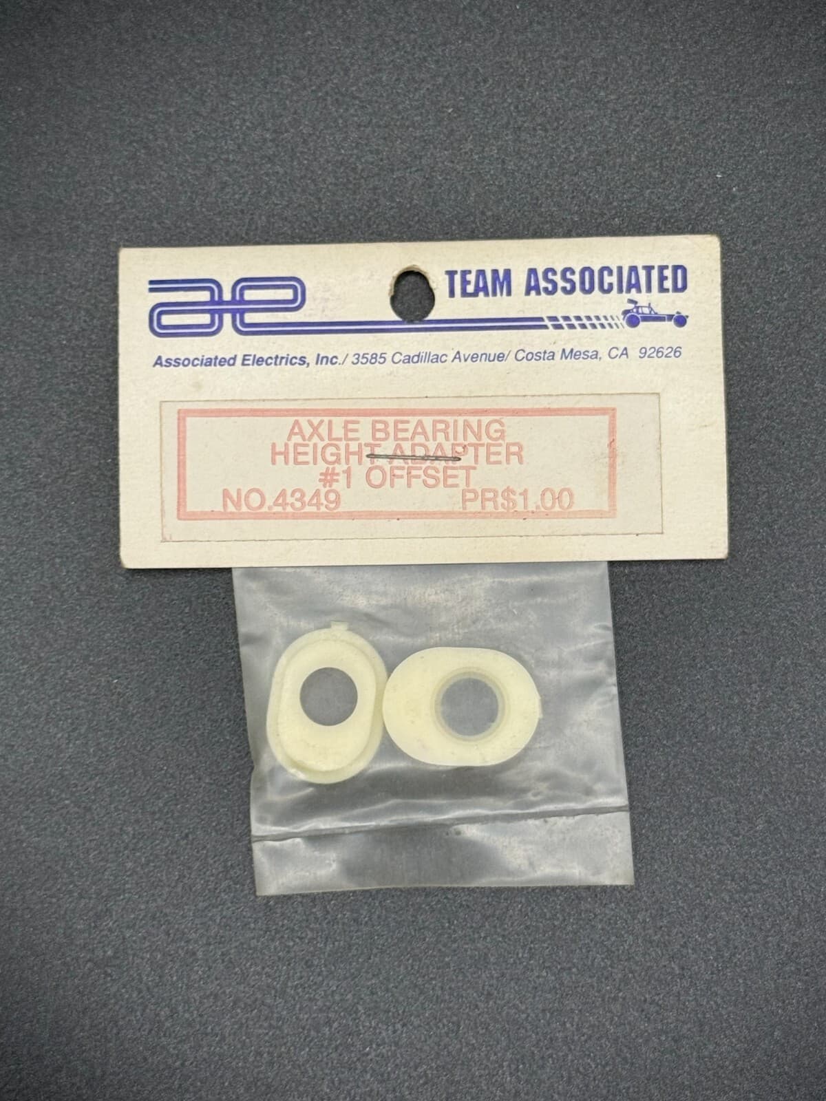 Team Assoc. Vintage 4349 Axle Bearing Height Adapter #1 Offset RC10L RC12L