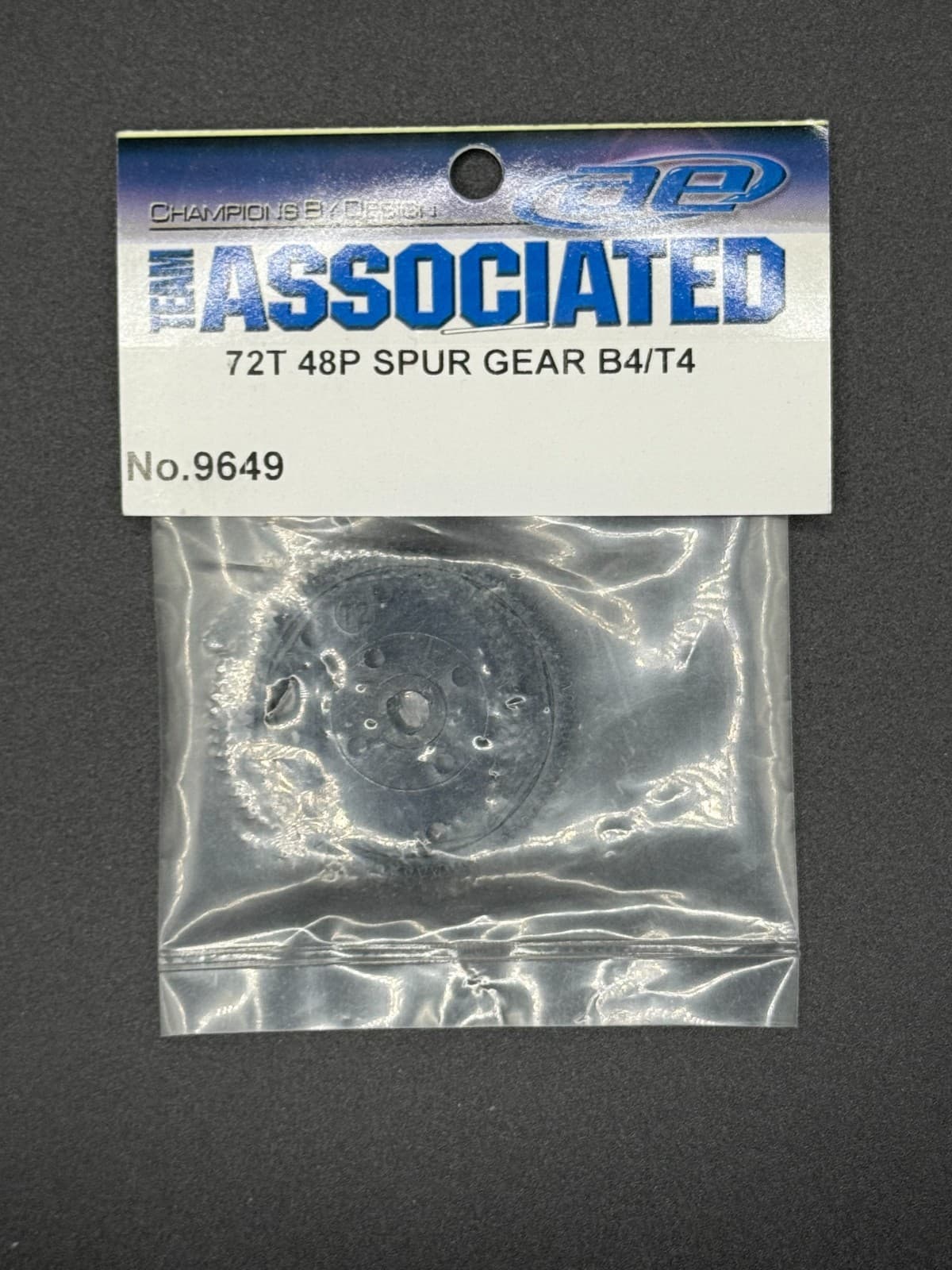 Team Associated 9649 Black Composite Spur Gear for B4/T4 (48P-72T)
