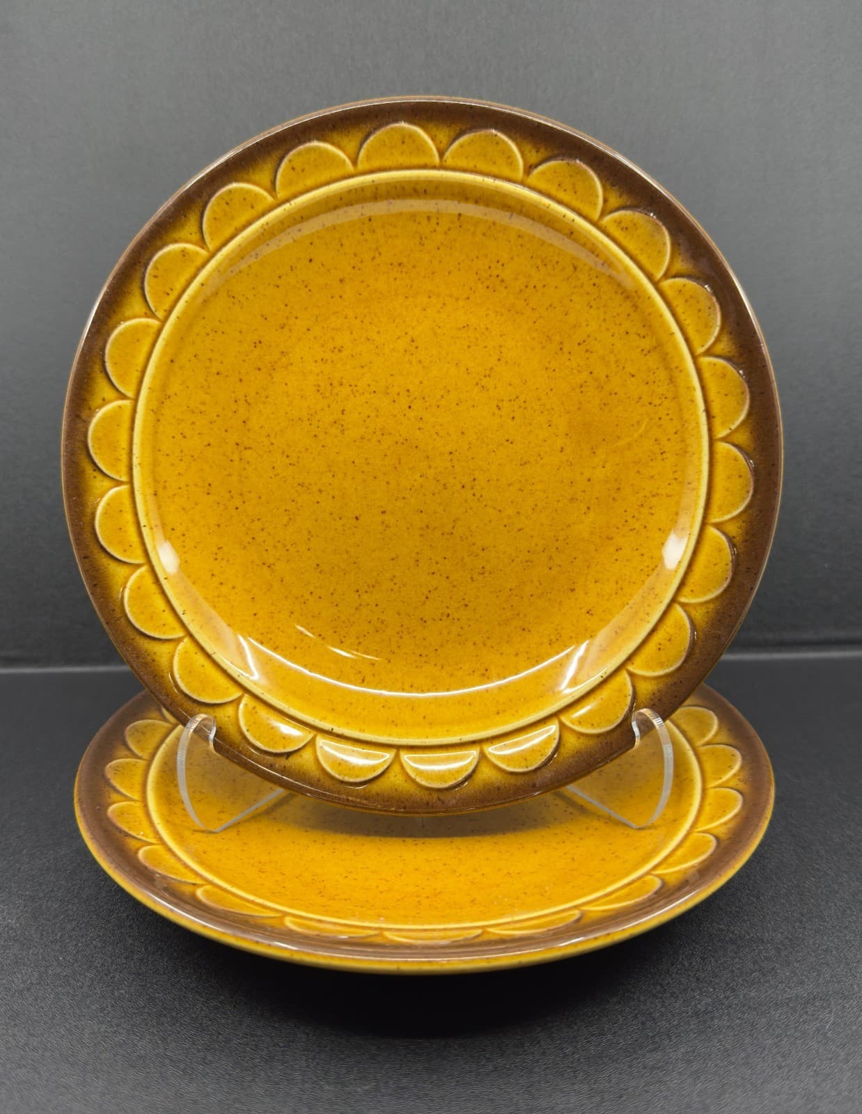 Homer Laughlin Golden Harvest 7 1/4" Appetizer Plates Set of 2 - Image 1