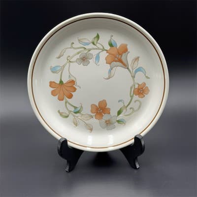 Kenmark Kenstone Autumn Swirl Salad Plate Multicolor Floral Design - Image 1