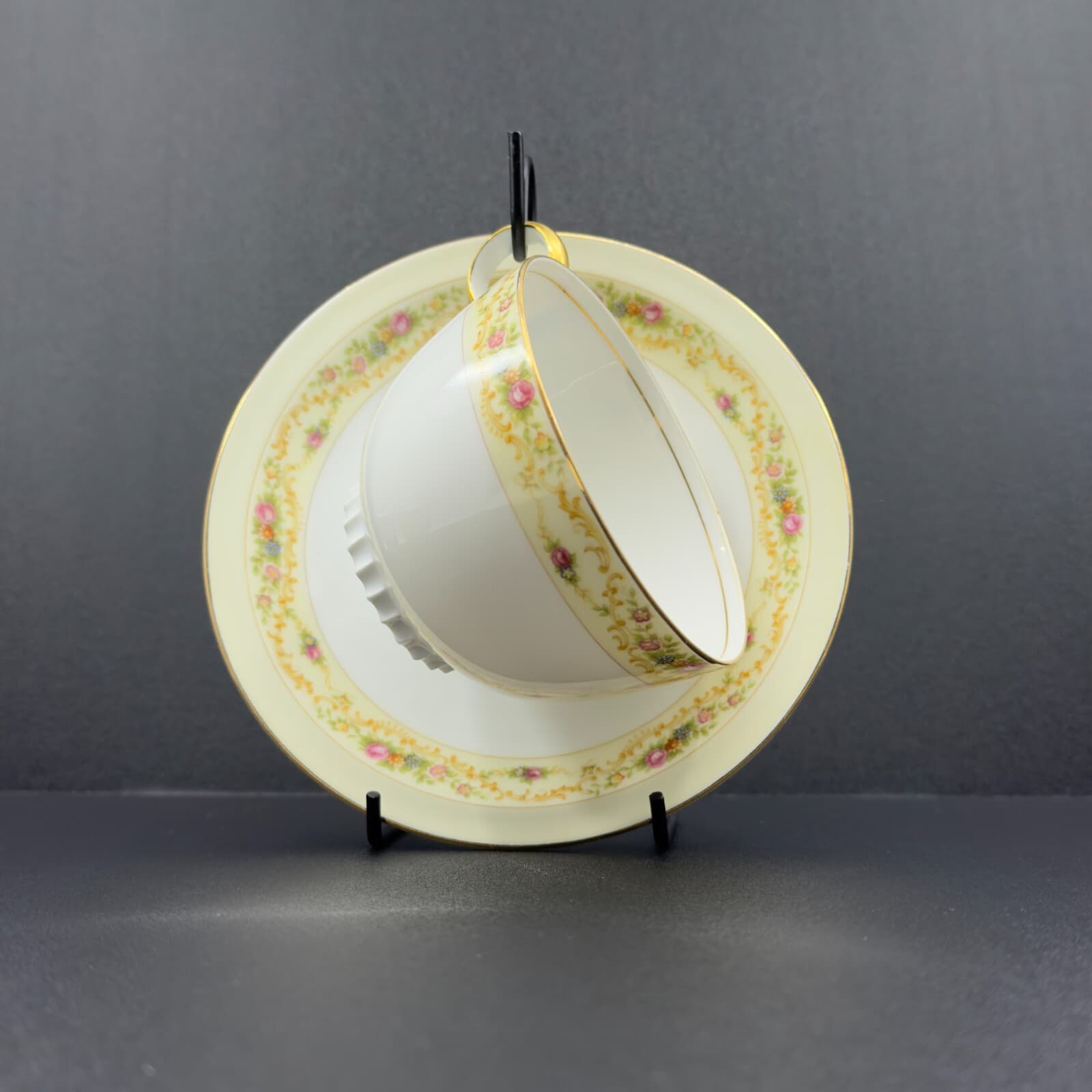 Meito China Modern Windsor Vintage Cup and Saucer 22 Karat Gold trim - Image 1
