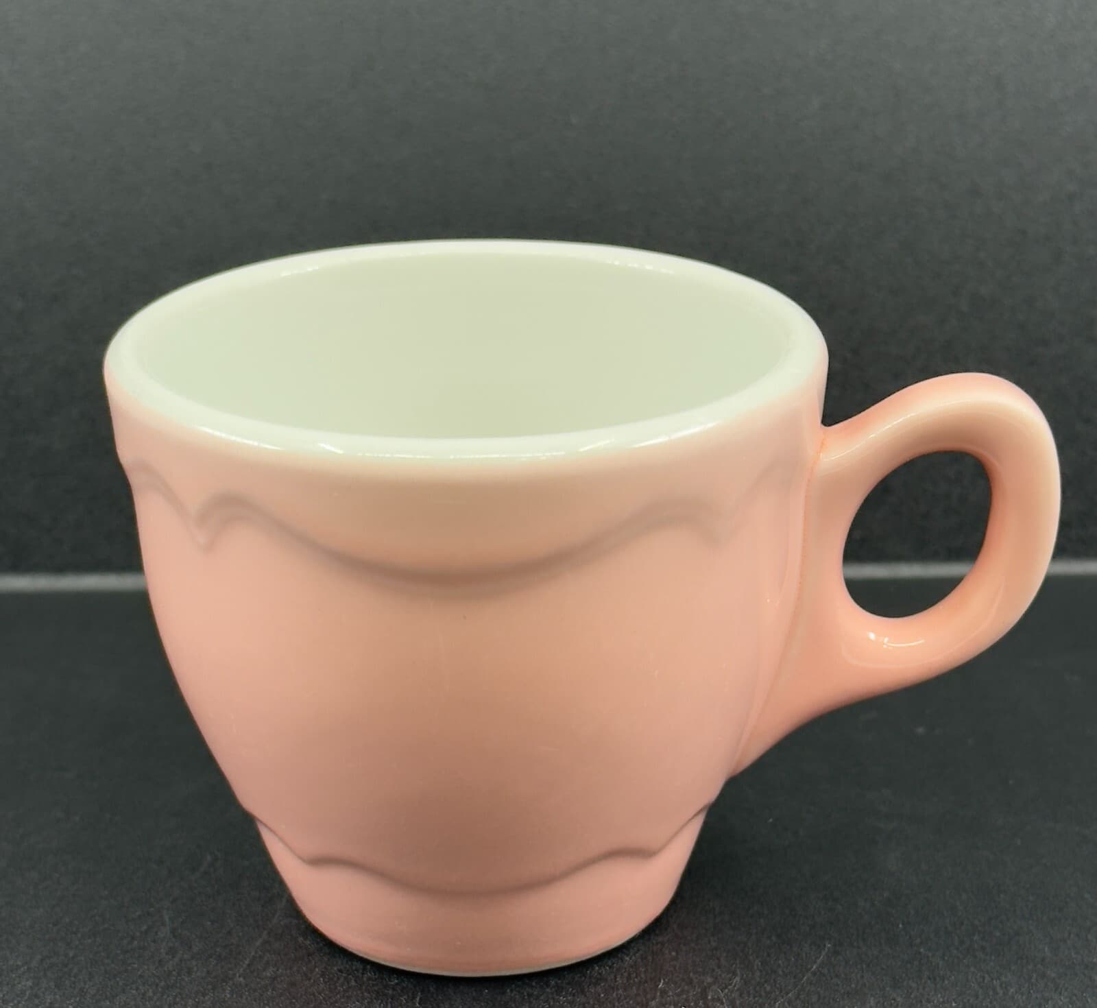 Shenango China Rimroi Welroc Pink Scallop Coffee Cup - Image 1