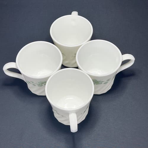 Corning Callaway Ivy Set of 4 Coffee Cups measuring 3 3/8" - Image 1