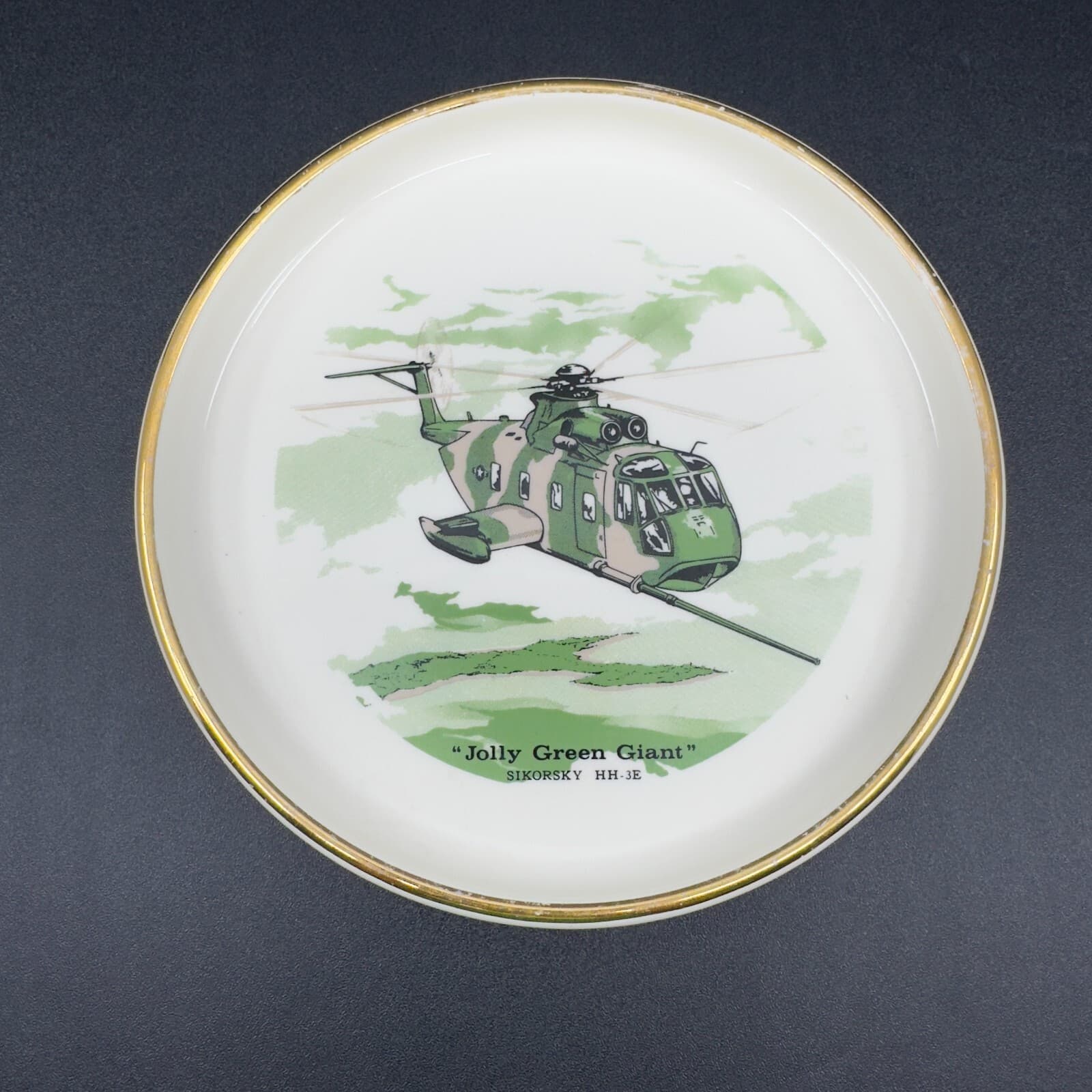 "Jolly Green Giant" Sikorsky HH-JE 6 3/4" Cigar / Trinket Dish - Image 1