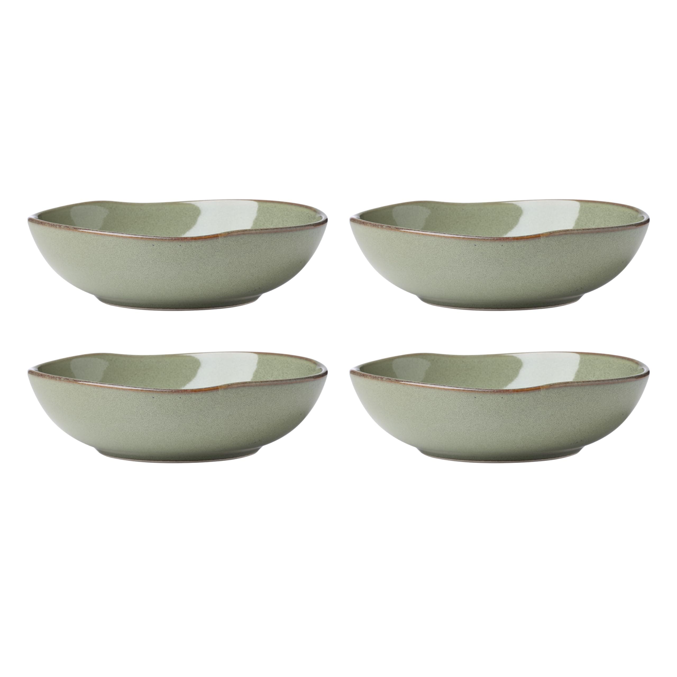 Oneida 899211 Organic Shades Sage Green Pasta Bowls, Set Of 4, Service For 4 - Image 1