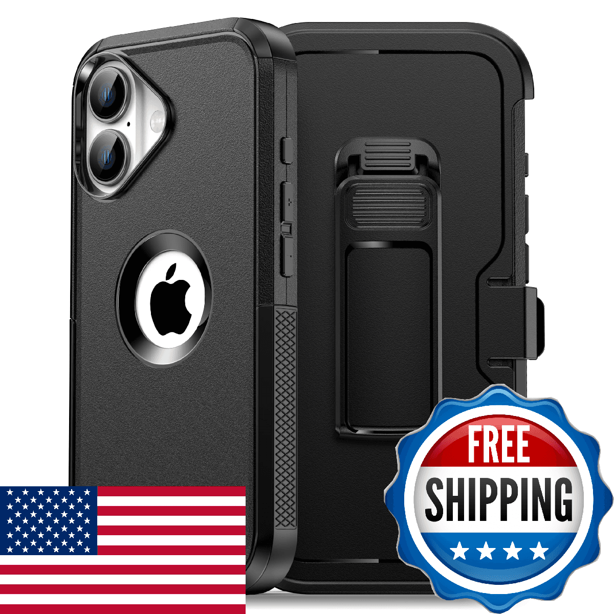 HayyaCase Magnetic iPhone 17 Case Blet Clip Compatible Magsafe 2X Screen Protect - Image 1