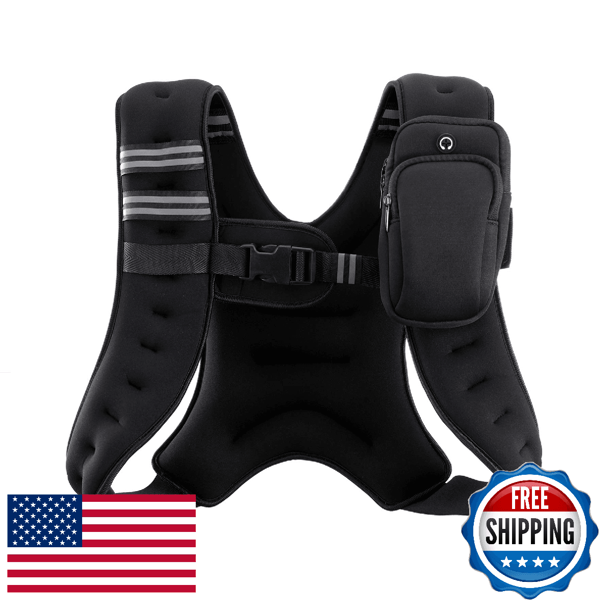 ZELUS Weighted Vest for Workout, Strength Training, Running, Fitness - 12 lb - Image 1