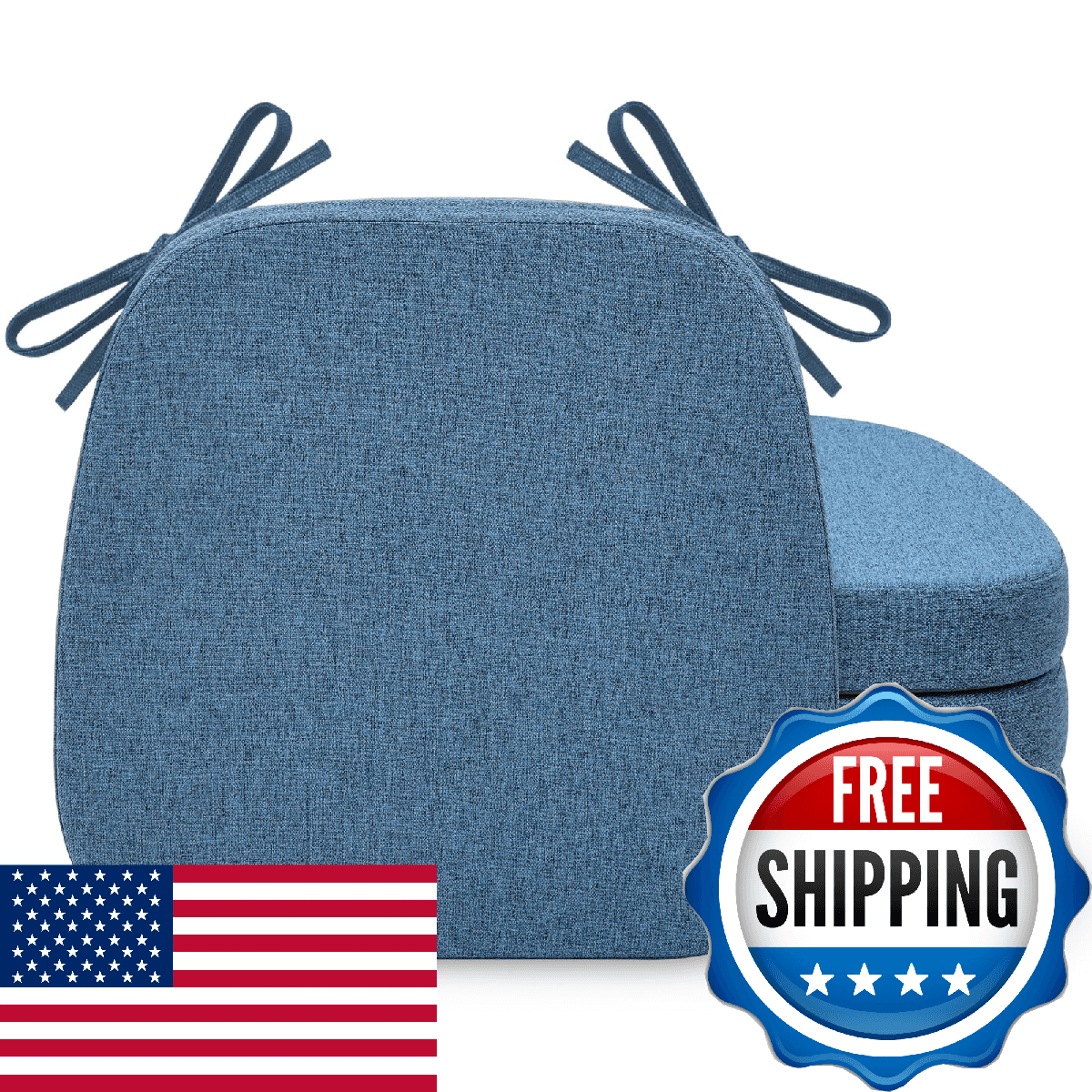 Shinnwa Chair Pads for Dining Chairs Set of 4 Non-Slip Kitchen Chair Cushions De - Image 1