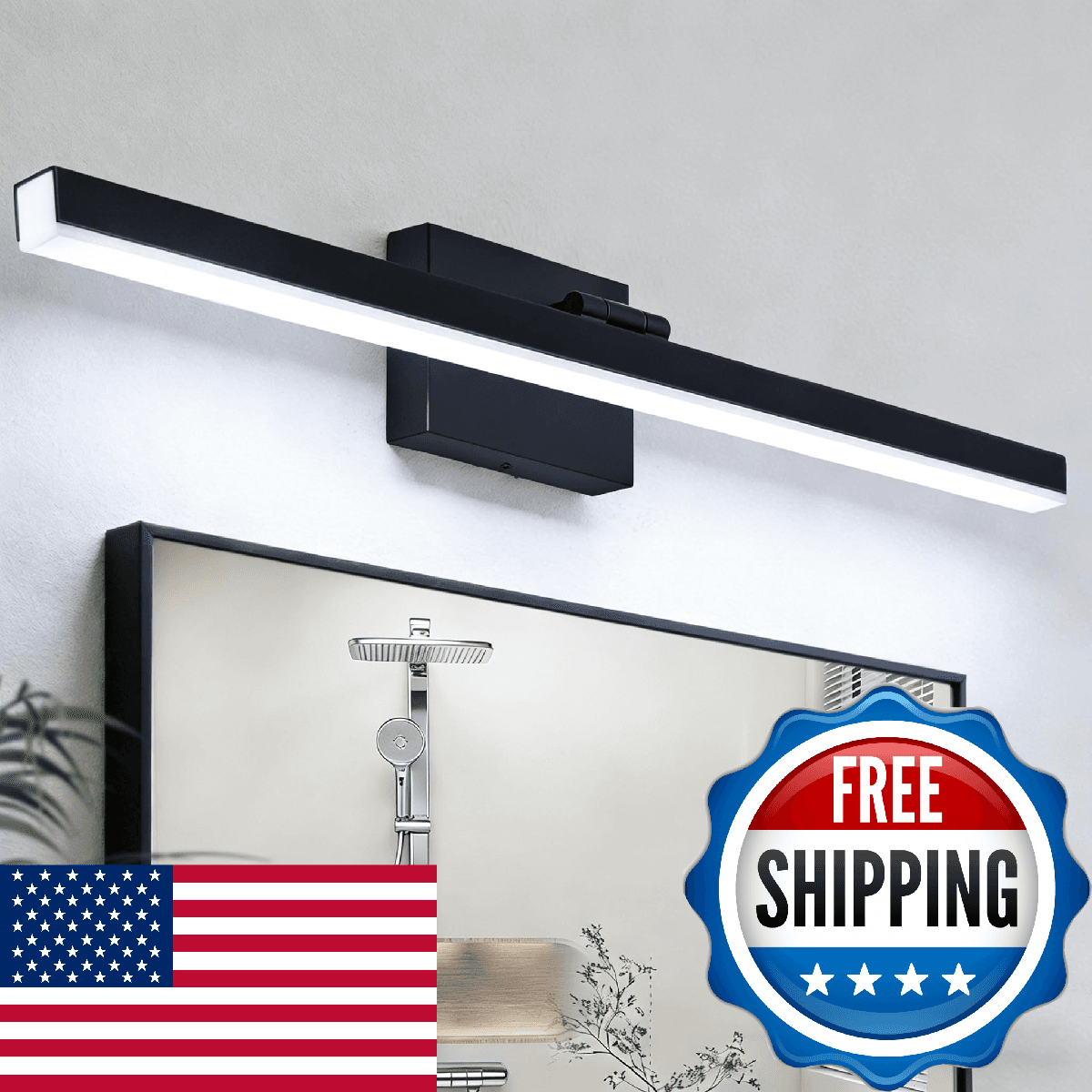 IZORRO Modern Bathroom Vanity Light 32 inch Rotatable 24W Dimmable LED Fixture O - Image 1