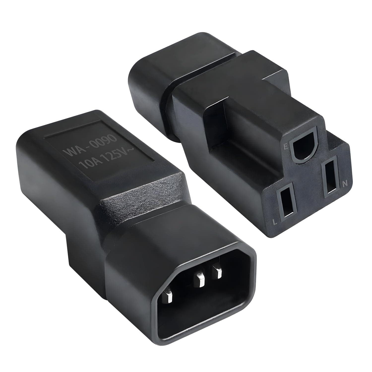 10 Pack IEC320 C14 Male to Nema 5-15R PDU USA UPS Extension Power Plug Adapter,I - Image 1