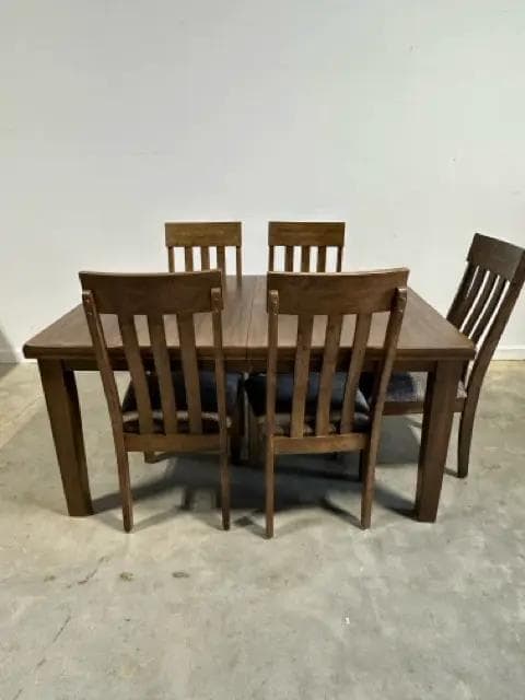 Ashley Dining Table with 18" Butterfly Leaf & 5 Chairs - Image 1