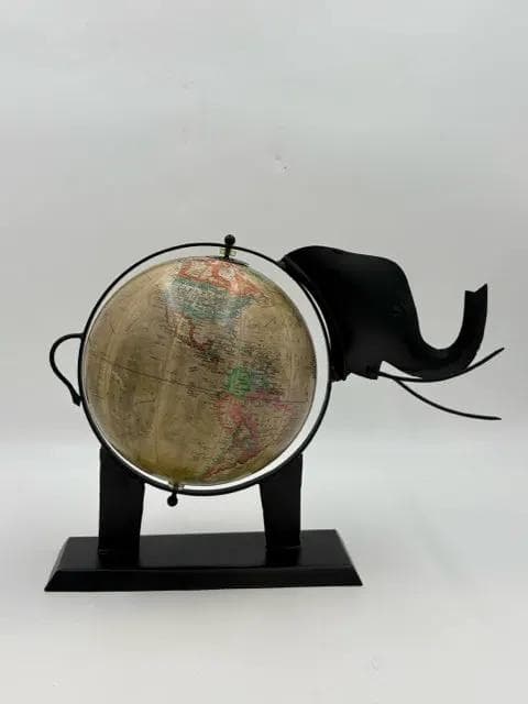 Elephant Metal Framed Globe - Image 1