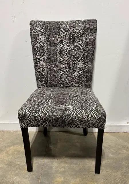 Black And White Patterned Dining Room Chair - Image 1