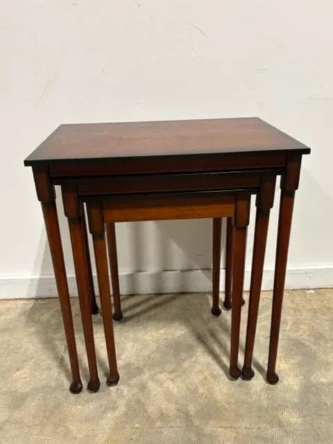 Bombay Company 3 Wooden Nesting Tables - Image 1