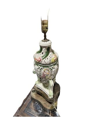 Vintage Italian Capodimonte Porcelain Table Lamp - Image 1