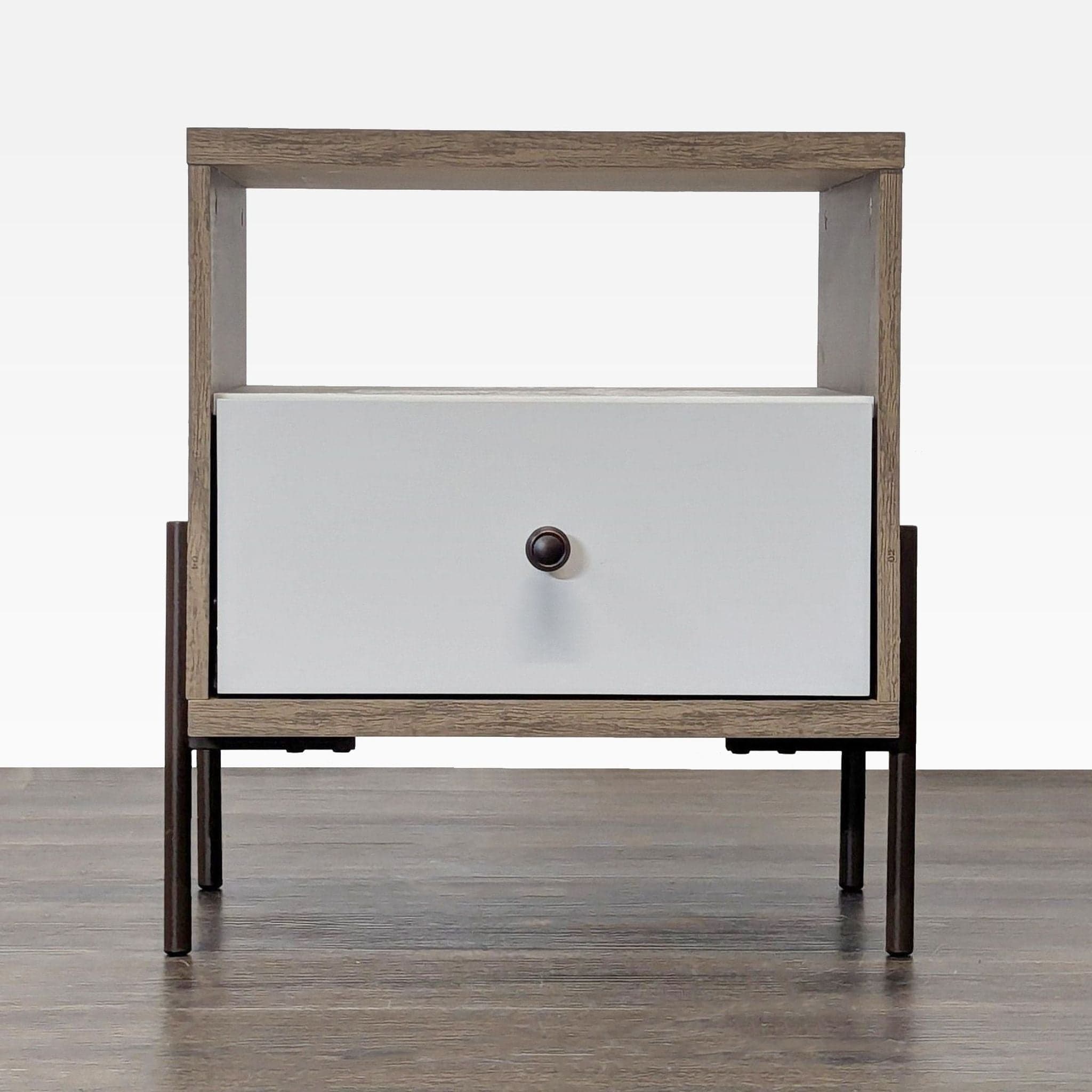 One Drawer Nightstand with Open Shelf - Image 1