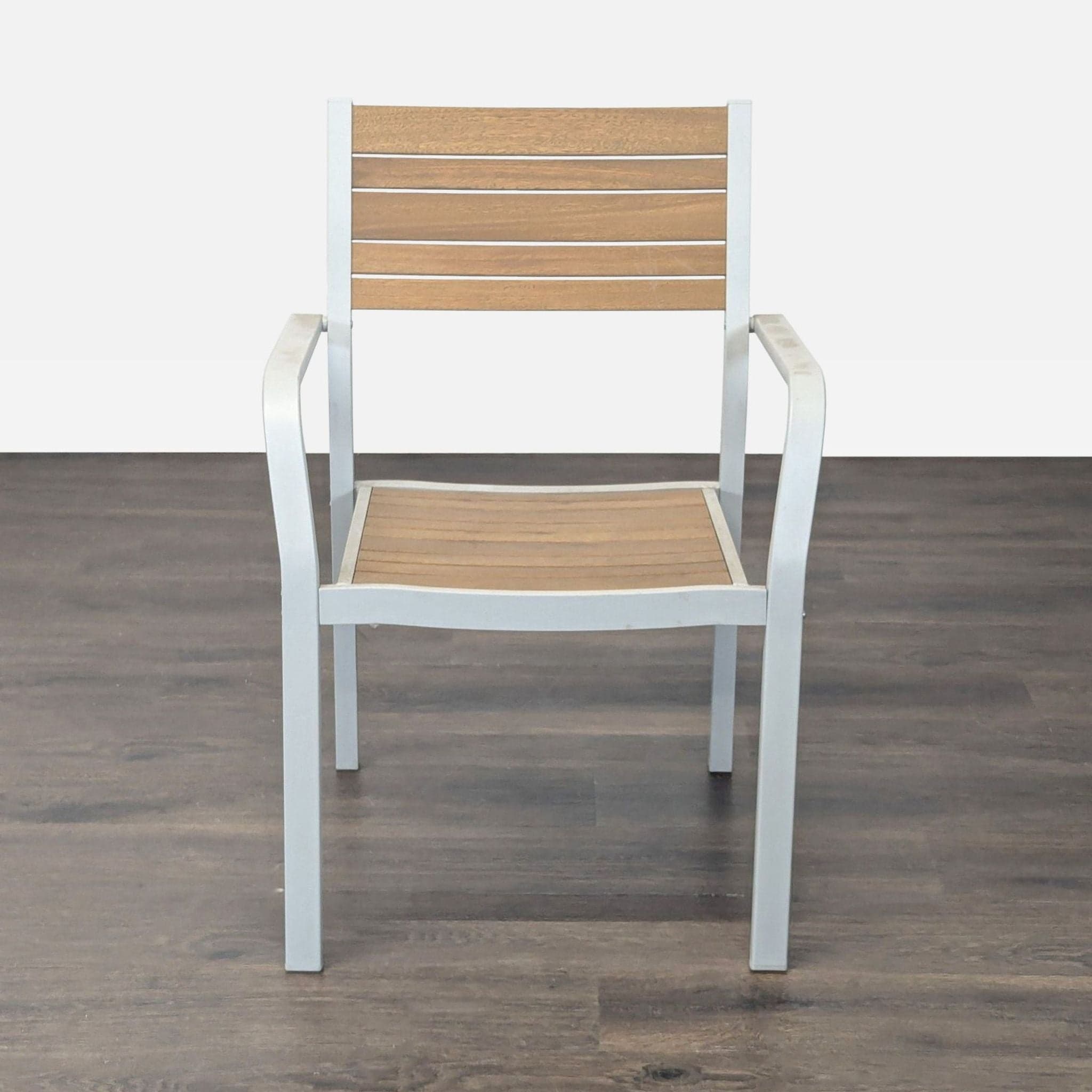 Ikea Själland Modern Outdoor/Indoor Chair with Metal Frame and Wood Panels - Image 1