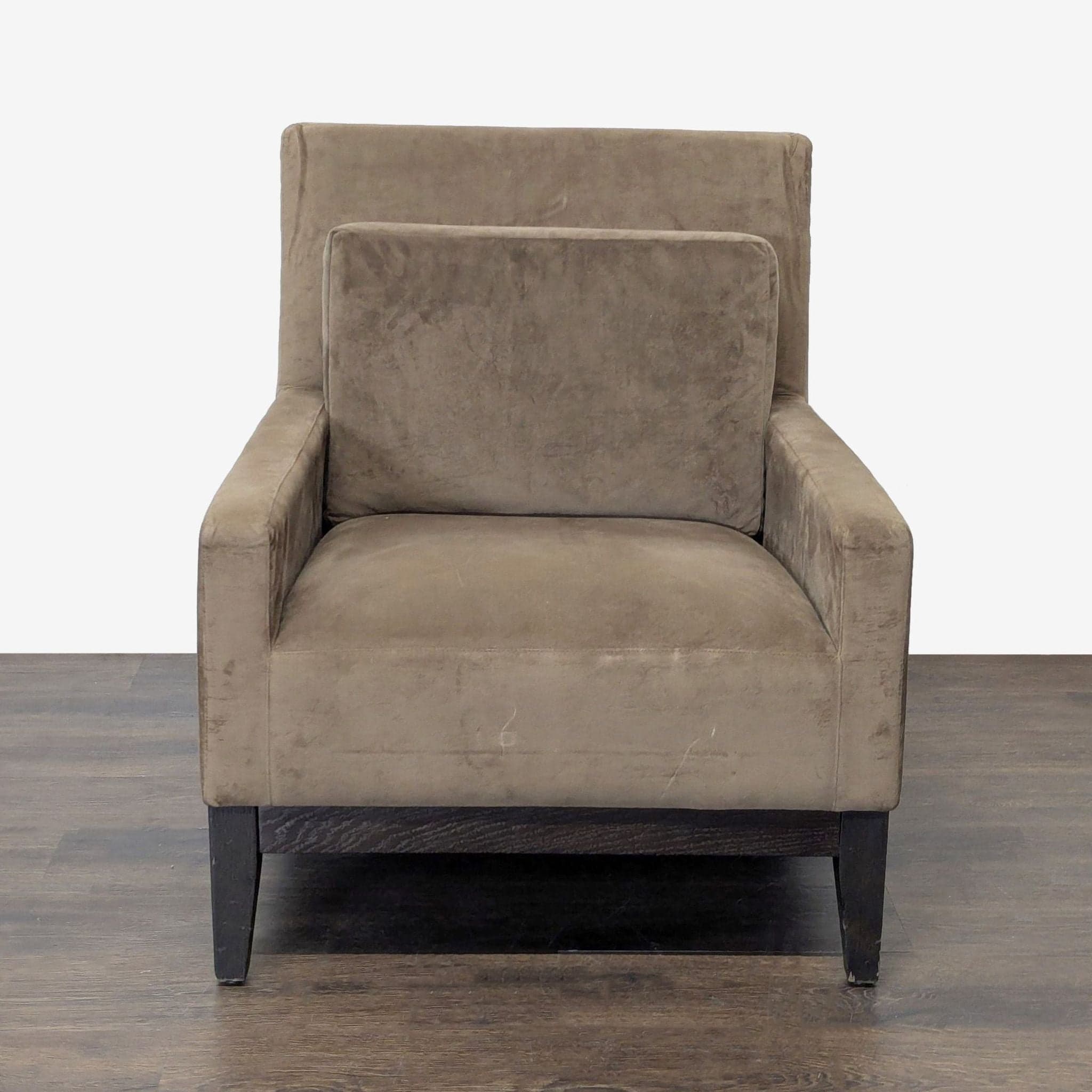 West Elm Brown Lounge Armchair – Modern and Comfortable - Image 1