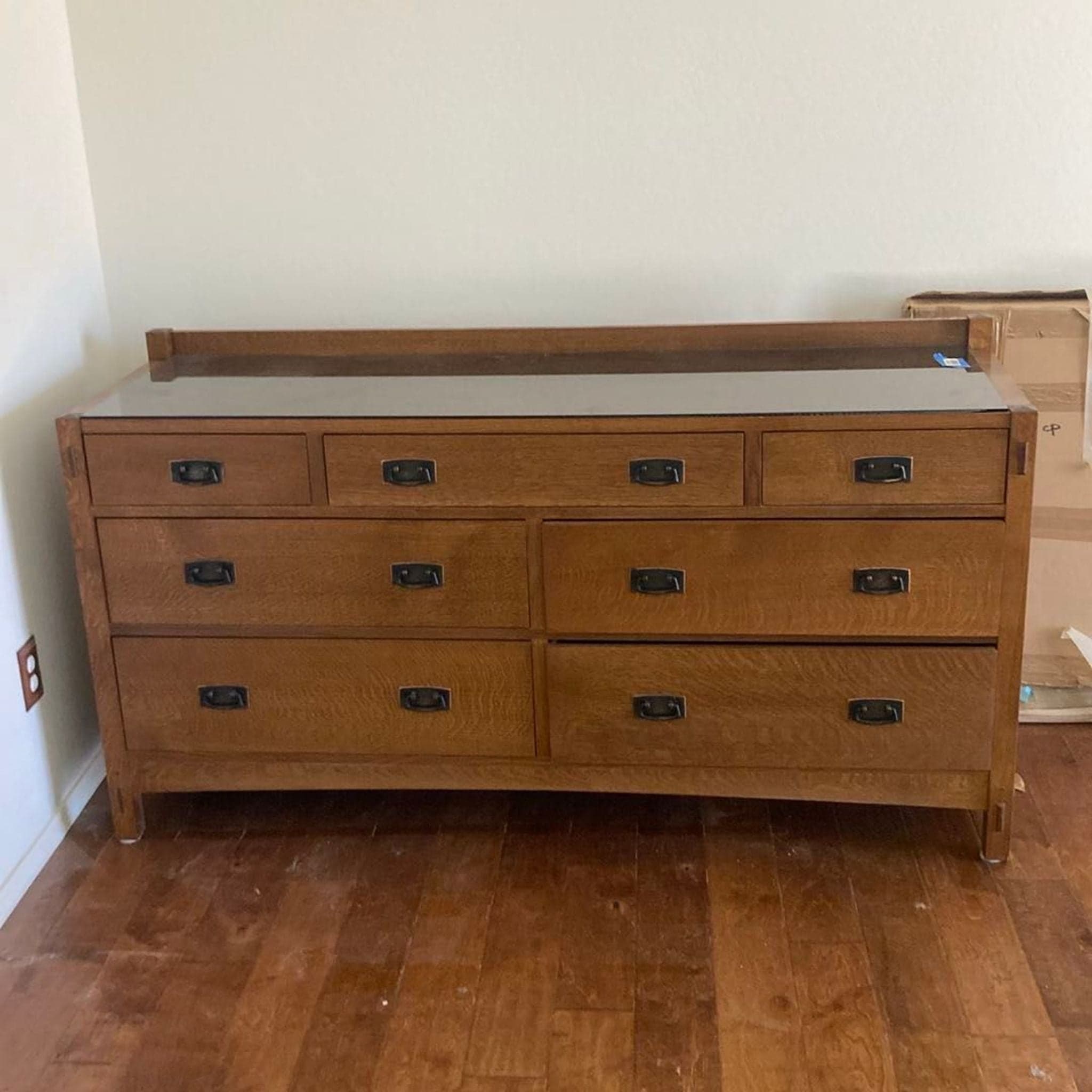 Stickley Solid Wood 7-Drawer Dresser with Metal Pulls - Image 1