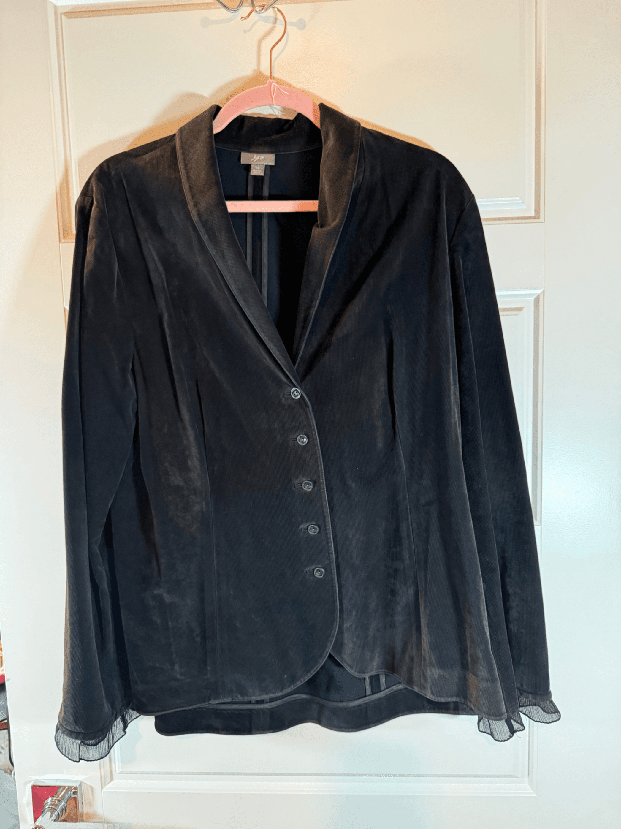 J. Jill Women's Black Button-Up Jacket Size 14 - Image 1