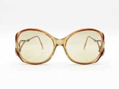 Vintage 1950s-1960s Cat Eye - Eyeglasses Twisted Metal Temples Frames - Image 1