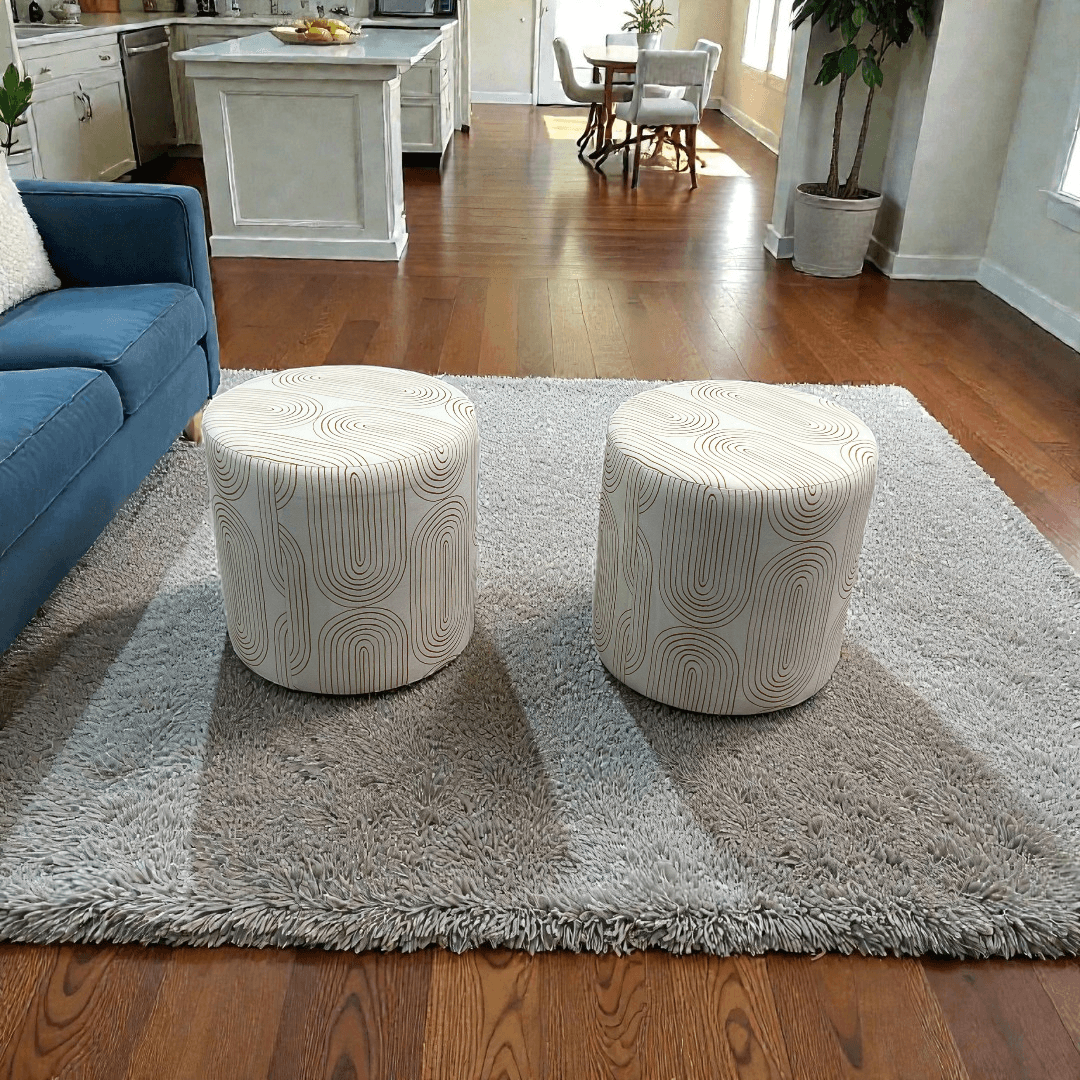 Skyline Furniture Round Thalia Ottoman Set of 2 - Image 1